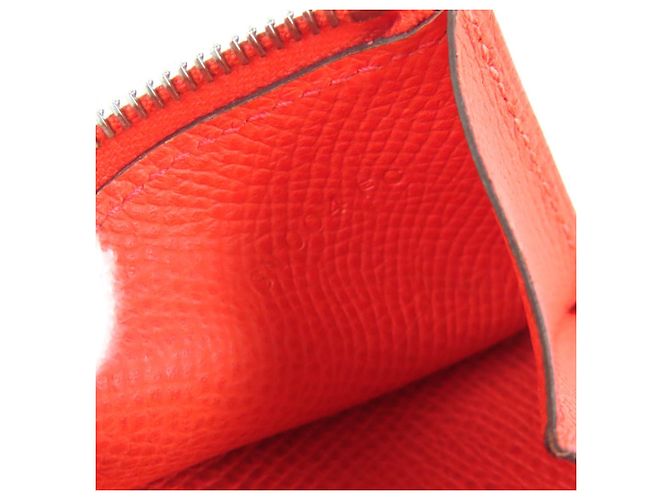 Hermès Orange Epsom Leder Bi-Fold Geldbörse - Ansicht 11