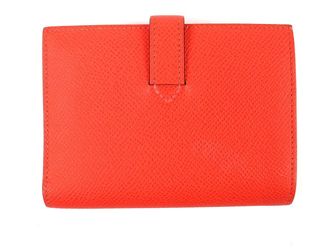 Hermès Orange Epsom Leder Bi-Fold Geldbörse - Ansicht 3