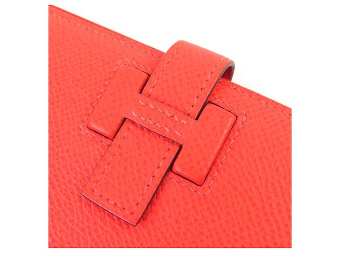 Hermès Orange Epsom Leder Bi-Fold Geldbörse - Ansicht 7