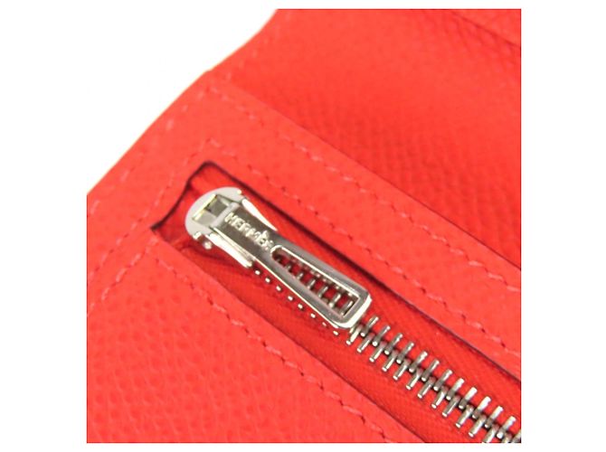 Hermès Orange Epsom Leder Bi-Fold Geldbörse - Ansicht 9