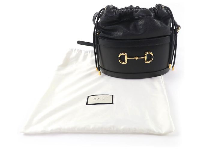 Borsa a Spalla in Pelle Horsebit Gucci Nero - vista 2