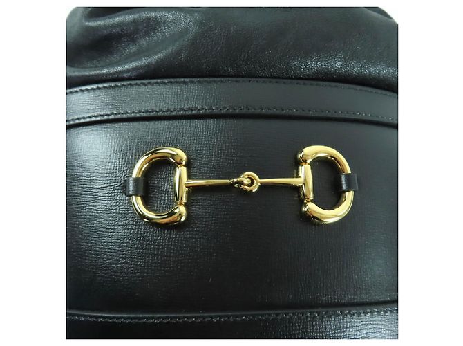 Borsa a Spalla in Pelle Horsebit Gucci Nero - vista 9
