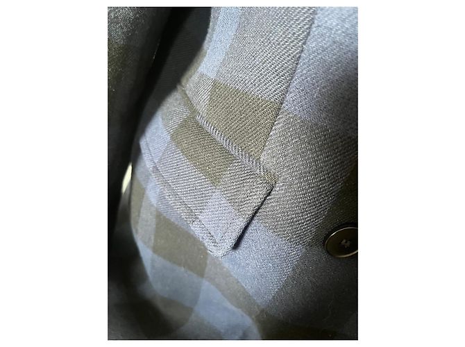 Cappotto Maje a quadri blu e nero - vista 11