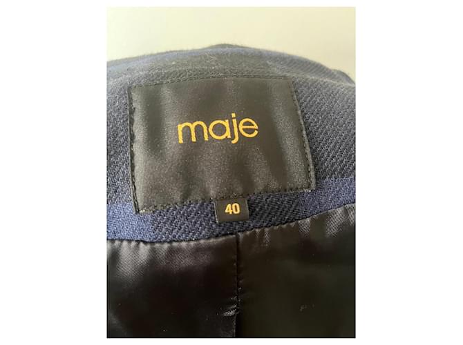 Cappotto Maje a quadri blu e nero - vista 12