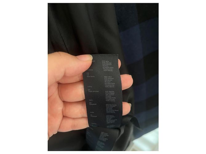 Cappotto Maje a quadri blu e nero - vista 14