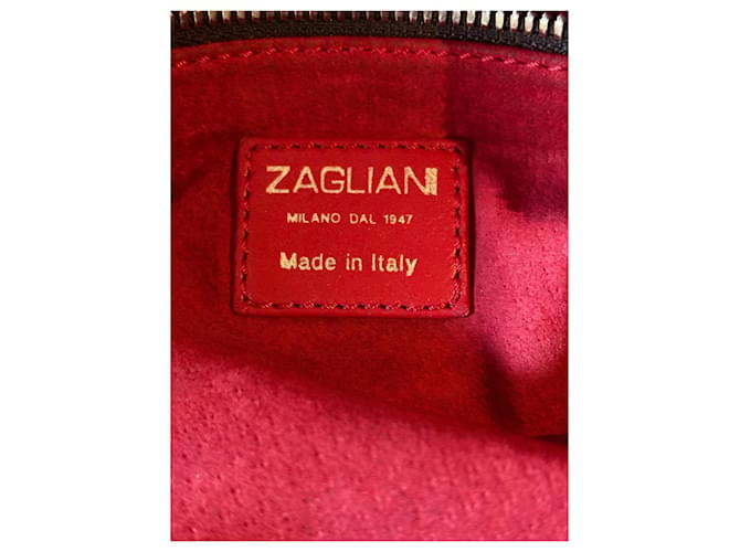 Zagliani Handtasche aus Python Beige Grau - Ansicht 7