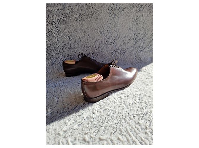 Richelieu Wholecut Finsbury "Broadway" Marrone Patinata Cioccolato - vista 4
