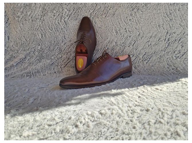 Richelieu Wholecut Finsbury "Broadway" Marrone Patinata Cioccolato - vista 6