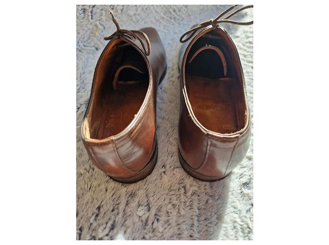 Richelieu Wholecut Finsbury "Broadway" Marrone Patinata Cioccolato - vista 7