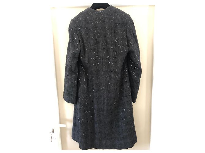 Chaqueta Chanel de tweed negro con lentejuelas - vista 6