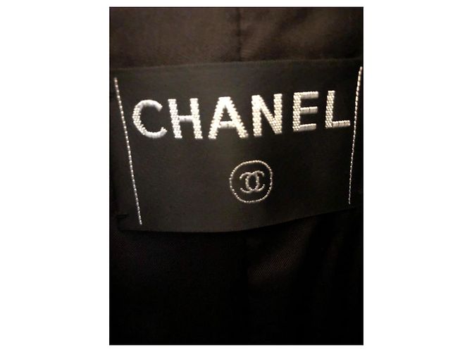 Chaqueta Chanel de tweed negro con lentejuelas - vista 7