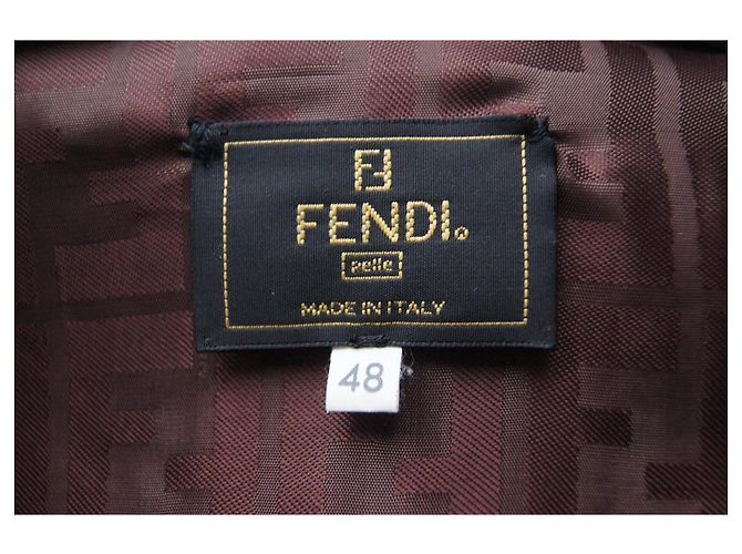 Fendi Monogram Leather Parka Jacket Brown - view 10