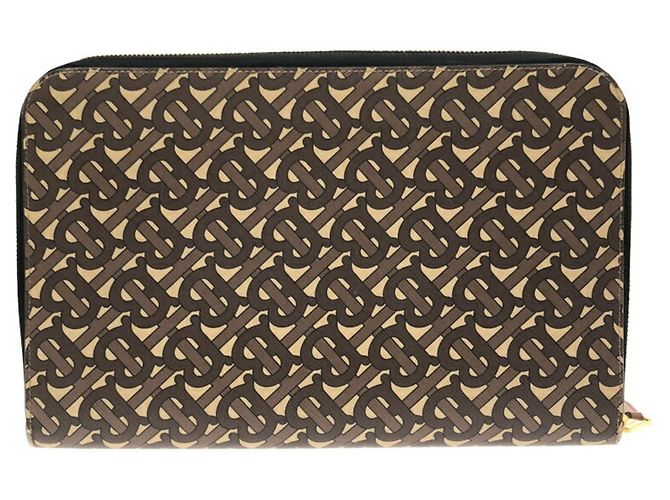 Borsa clutch con logo TB di BURBERRY Marrone - vista 2