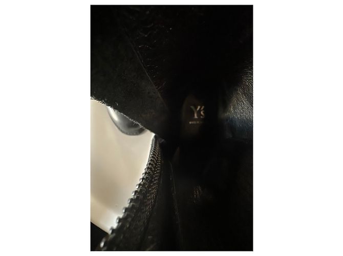 Black leather boots Y's - view 3