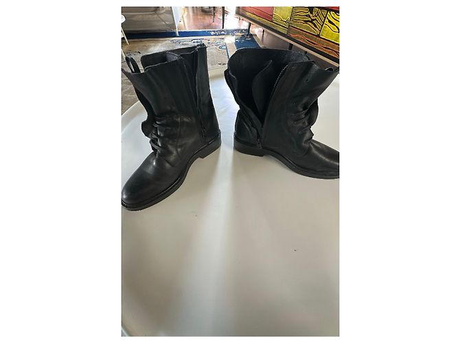 Black leather boots Y's - view 5