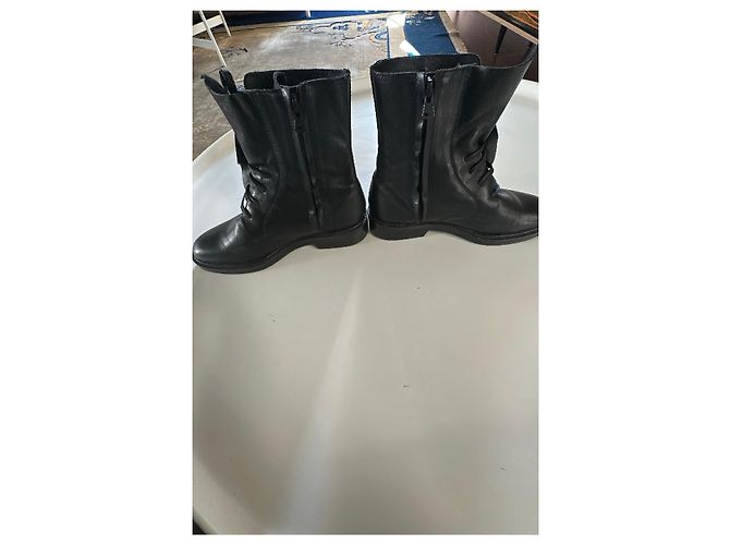 Black leather boots Y's - view 6