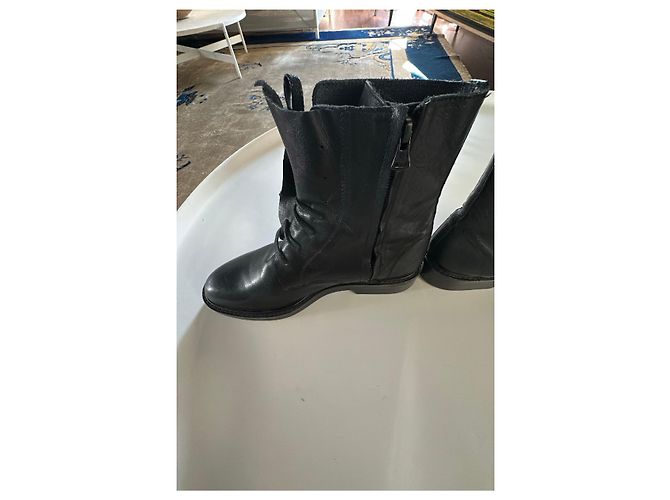 Black leather boots Y's - view 7