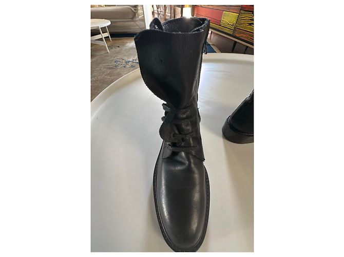 Black leather boots Y's - view 8