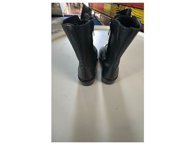 Black leather boots Y's - view 9