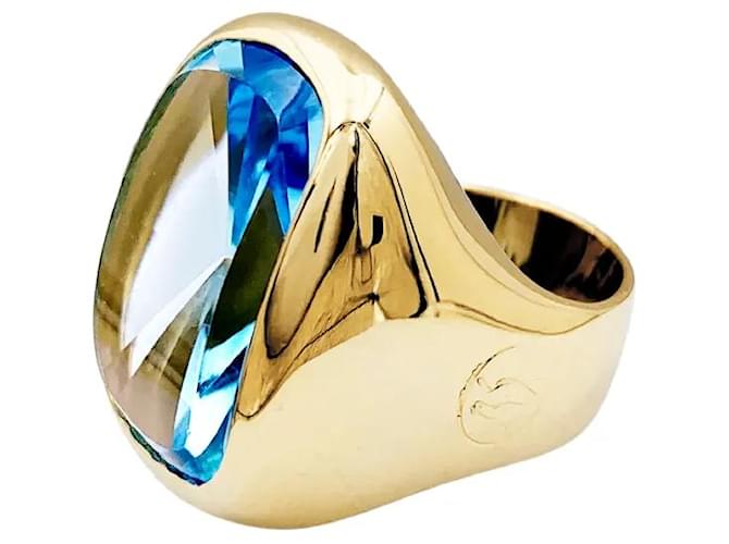 Autre Marque Anello in oro giallo e topazio - vista 2