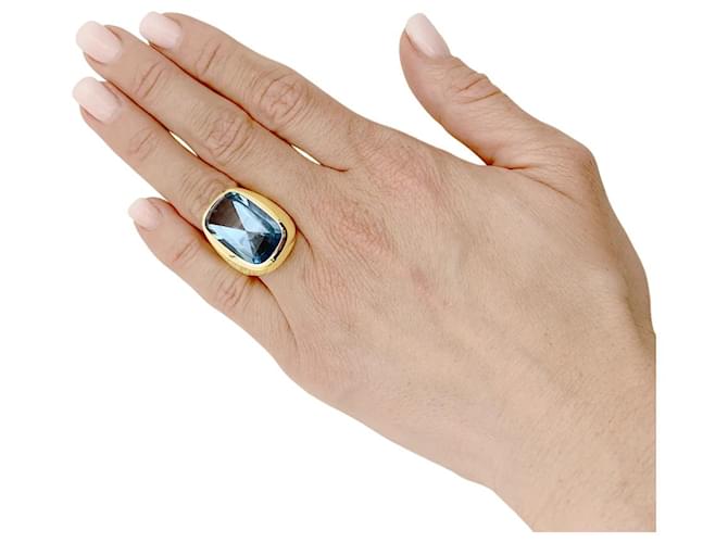 Autre Marque Anello in oro giallo e topazio - vista 6