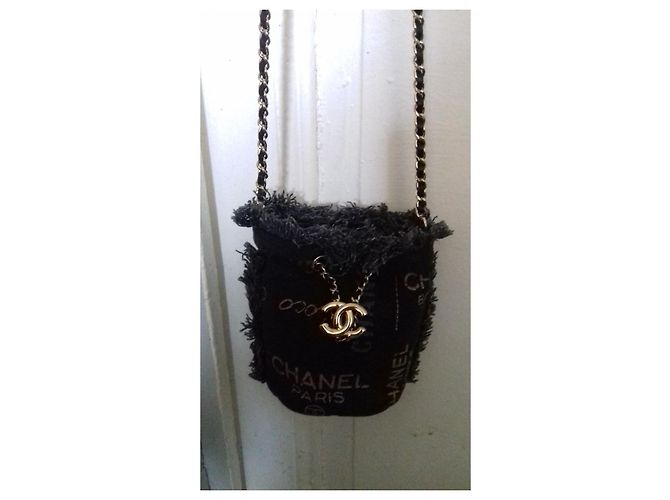 Chanel Mini Tasche aus Denim Mehrfarben - Ansicht 3