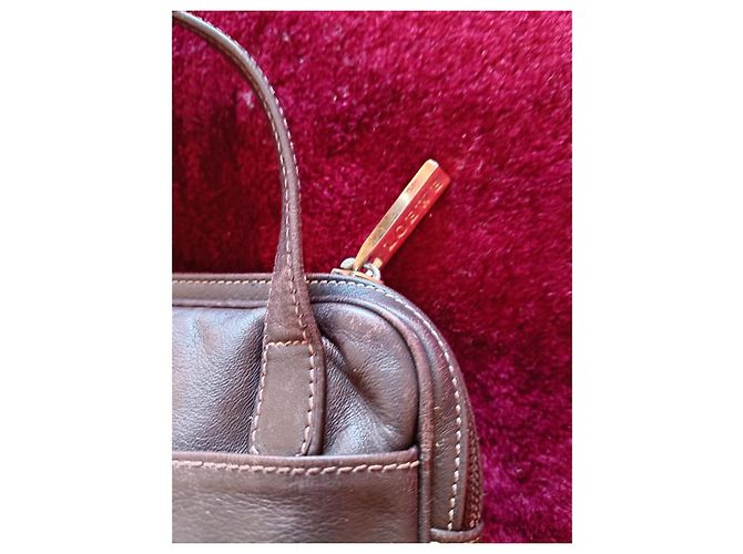Borsa a spalla Loewe Anagram in suede dorato. Sabbia Cioccolato Gold hardware - vista 7