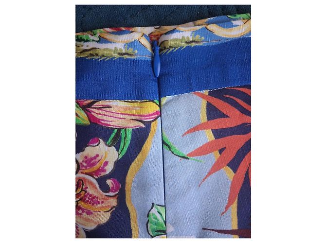 Maje Blumenmuster Shorts Blau Mehrfarben - Ansicht 4