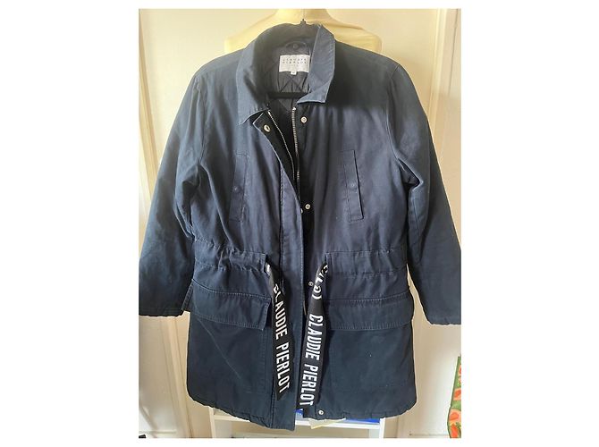 Giacca Lunga Blu Marino Claudie Pierlot Blu scuro - vista 12