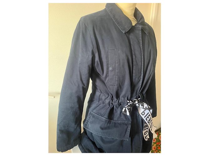 Giacca Lunga Blu Marino Claudie Pierlot Blu scuro - vista 2