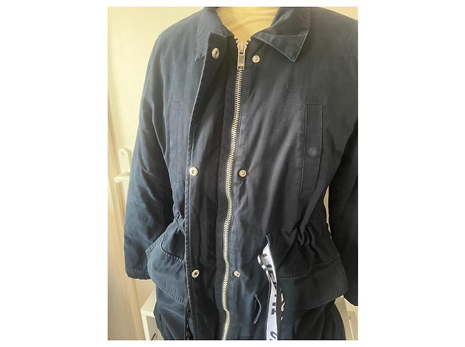 Giacca Lunga Blu Marino Claudie Pierlot Blu scuro - vista 5