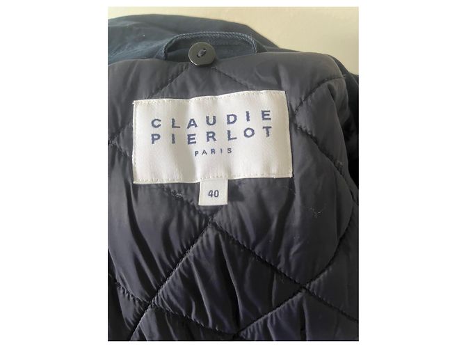 Giacca Lunga Blu Marino Claudie Pierlot Blu scuro - vista 9