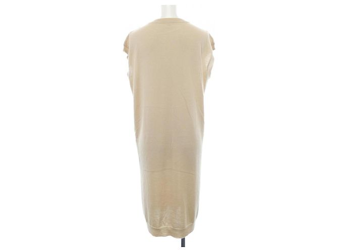Vestido de seda y cachemira Hermès Beige - vista 2