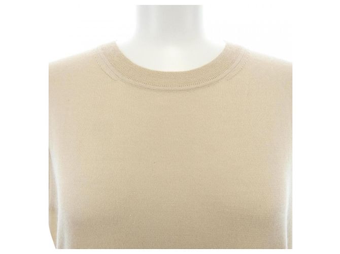 Vestido de seda y cachemira Hermès Beige - vista 5