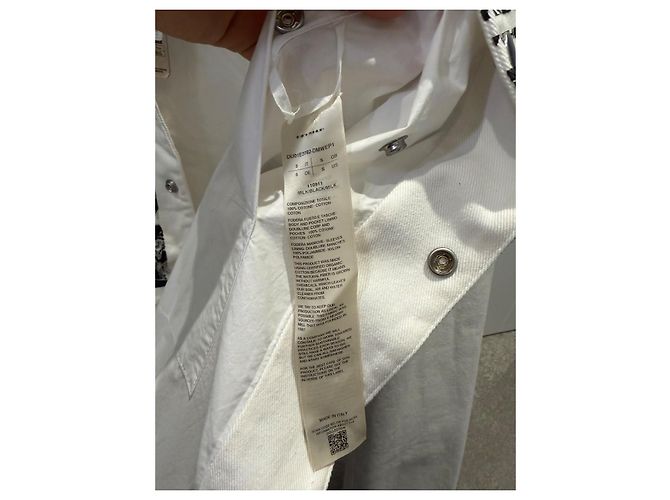 Rick Owens Snap Jacket White Denim S - view 7