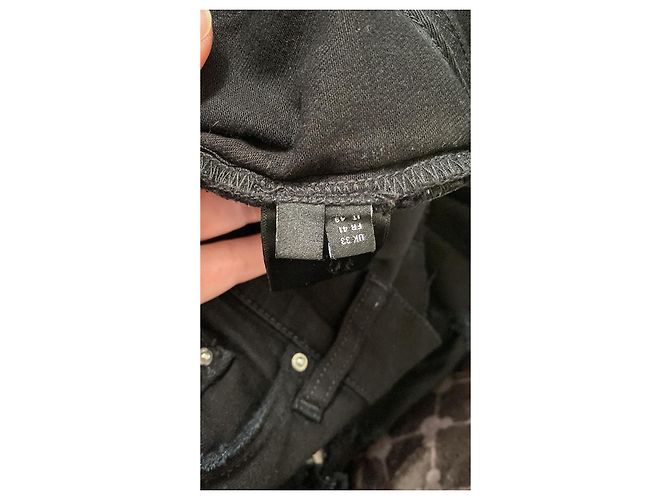 Jeans Amiri neri con serpenti e strappi Nero - vista 7