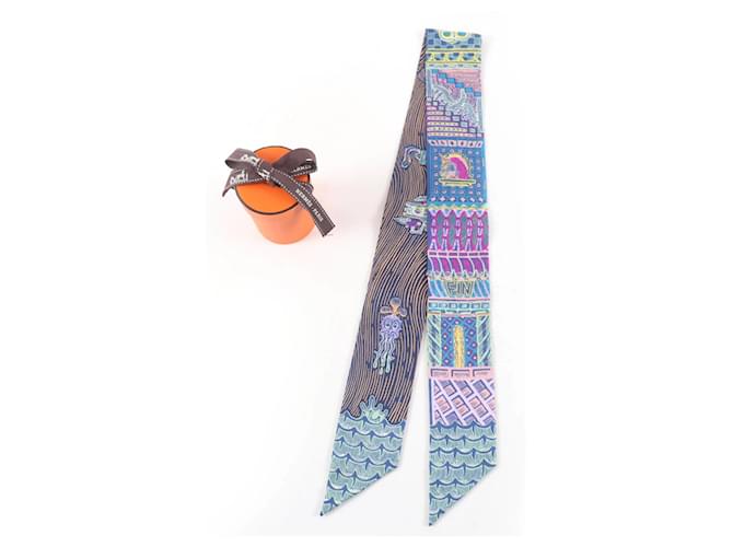 Sciarpa Quest in Super Seta Twilly di Hermès Multicolore - vista 2