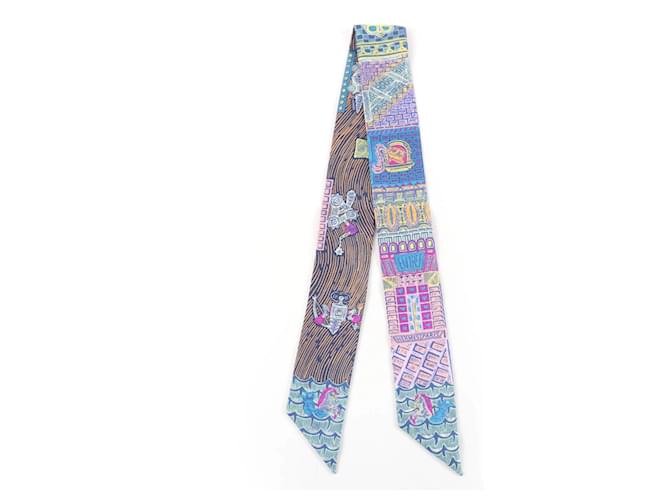 Sciarpa Quest in Super Seta Twilly di Hermès Multicolore - vista 3