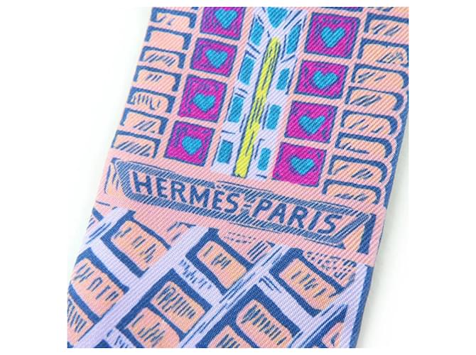 Sciarpa Quest in Super Seta Twilly di Hermès Multicolore - vista 6