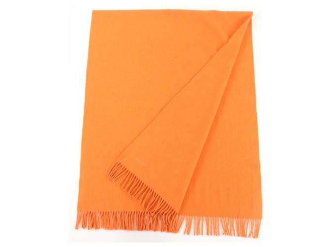 Oranger Cashmere-Schal von Hermès - Ansicht 2