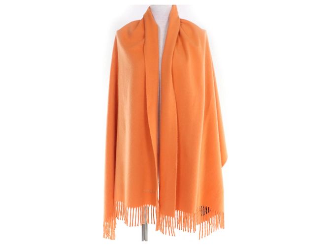 Oranger Cashmere-Schal von Hermès - Ansicht 3