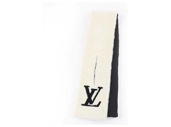 Sciarpa in shearling avorio Louis Vuitton Crudo - vista 2