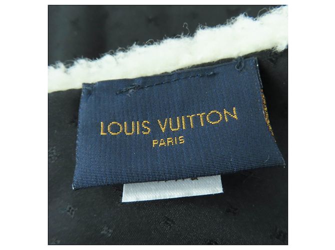 Sciarpa in shearling avorio Louis Vuitton Crudo - vista 5