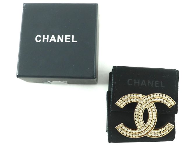 Spilla in strass Coco Mark in oro di Chanel D'oro - vista 2