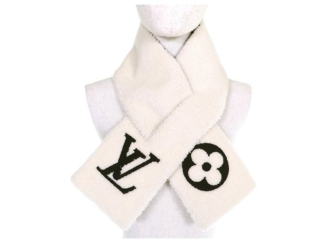 Sciarpa in shearling avorio Louis Vuitton Crudo - vista 2