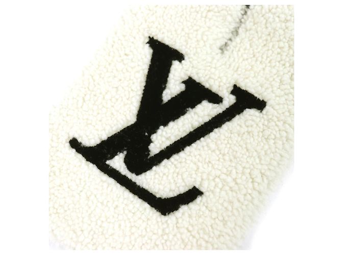 Sciarpa in shearling avorio Louis Vuitton Crudo - vista 3