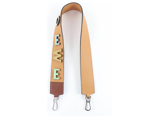 Cinghia in pelle con logo Anagram Loewe Marrone Multicolore - vista 2