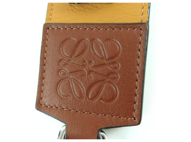 Cinghia in pelle con logo Anagram Loewe Marrone Multicolore - vista 6