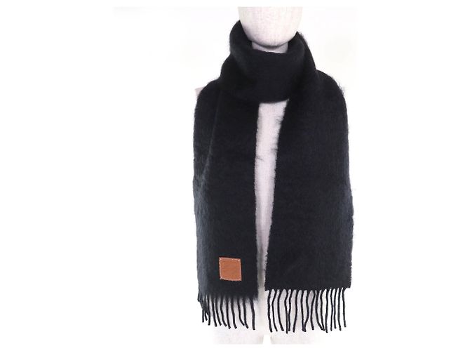 Stola in Mohair e Lana Loewe Nero - vista 3
