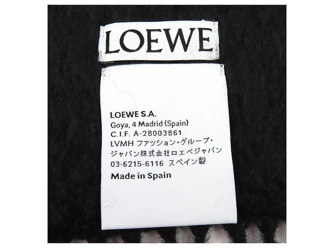 Stola in Mohair e Lana Loewe Nero - vista 7